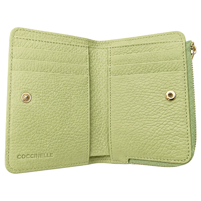 Coccinelle Womens Leather Myrtha Maxi Purse Guacamole Green