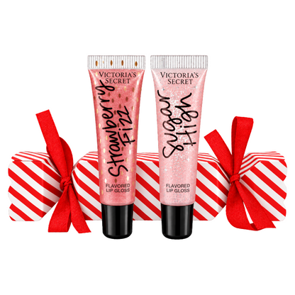 Victoria's Secret Pink Lip Gloss Strawberry Fizz & Sugar High Christmas Cracker