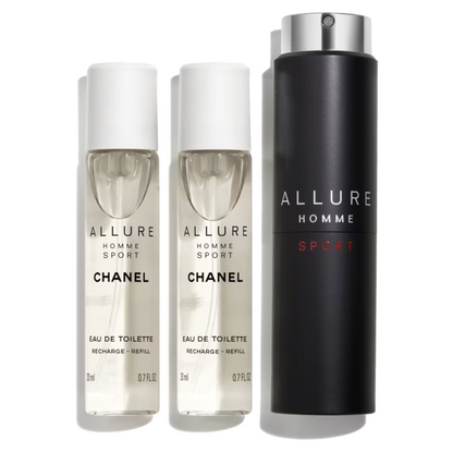 Chanel Allure Homme Sport Eau De Toilette Set 3 x 20ml (Blemished Box)