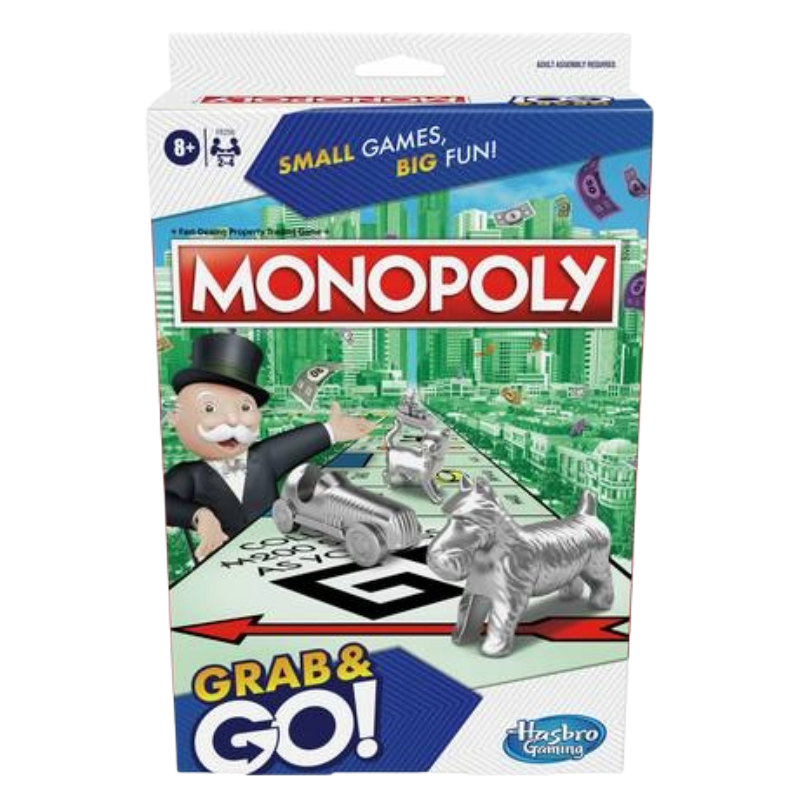 Hasbro Monopoly Grab & Go Portable Game 8+ (Blemished Box)