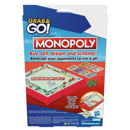 Hasbro Monopoly Grab & Go Portable Game 8+ (Blemished Box)