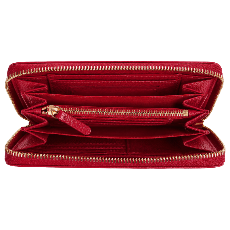 Coccinelle Women's Metallic Soft Purse Sangria Red