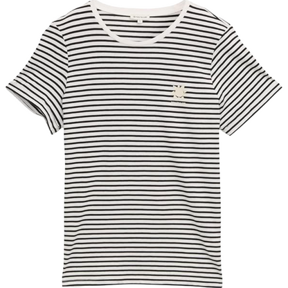 Tom Tailor Womens Black & White Stripe T-Shirt