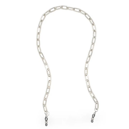 Shiny Silver Aluminium Glasses Chain & Necklace