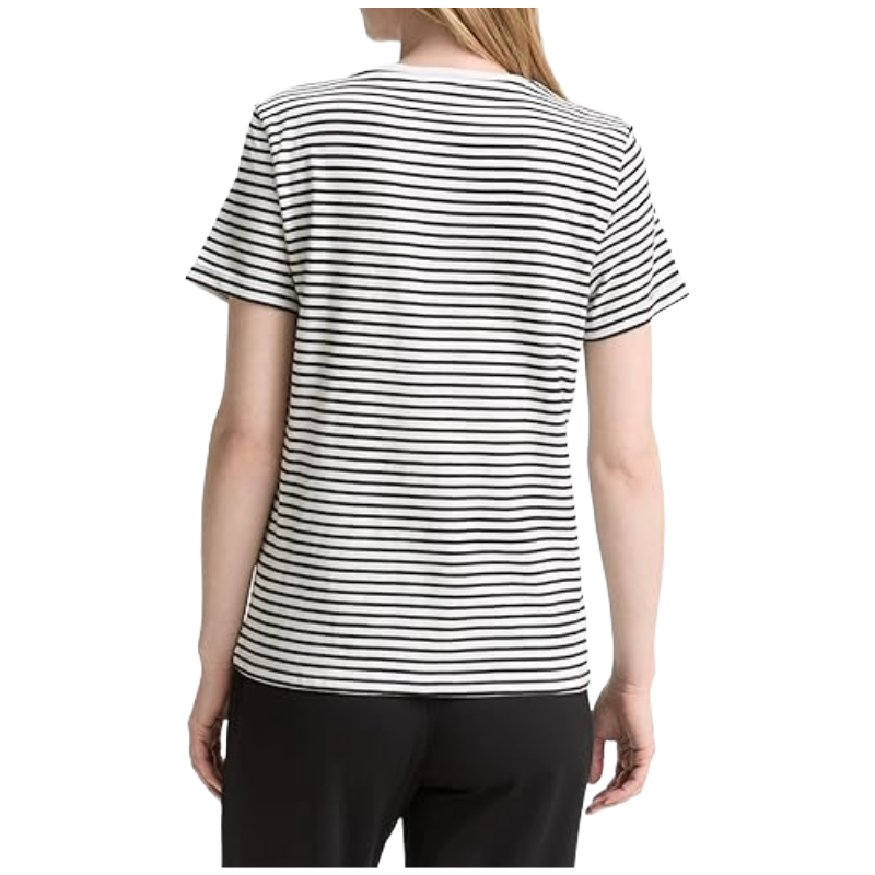 Tom Tailor Womens Black & White Stripe T-Shirt