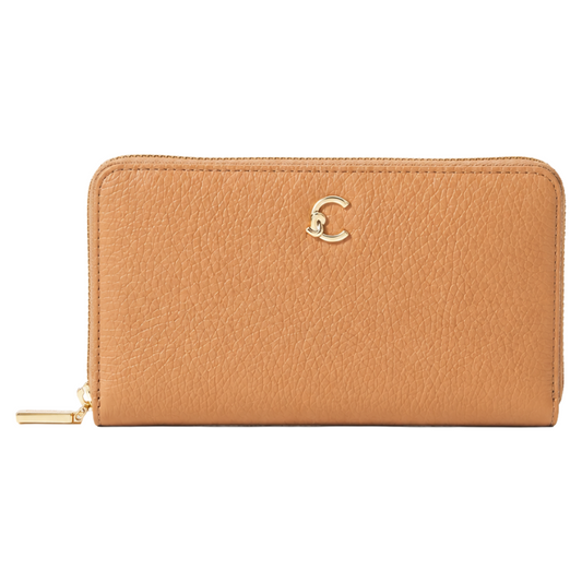 Coccinelle C-Me Soft Grained Leather Large Purse Skin Light Tan