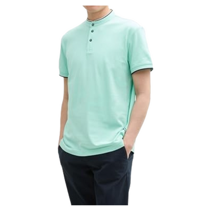 Tom Tailor Stand-Up Collar Regular Fit Polo Shirt Mint Green