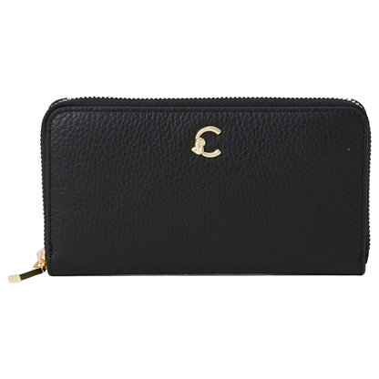 Coccinelle C-Me Soft Grained Leather Large Purse Noir Black