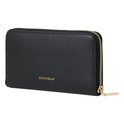 Coccinelle C-Me Soft Grained Leather Large Purse Noir Black