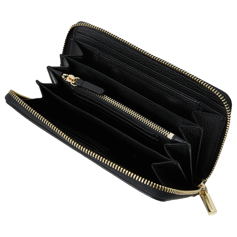 Coccinelle C-Me Soft Grained Leather Large Purse Noir Black