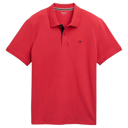 Tom Tailor Men's Samba Red Cotton Polo Shirt