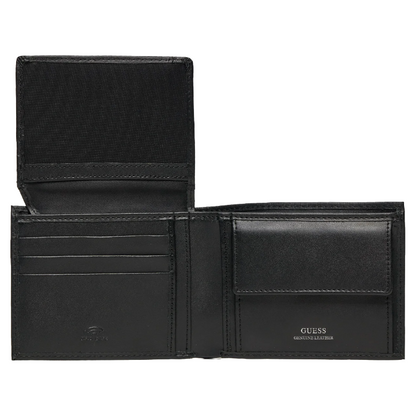 Guess Men's SMCSLE LEA24 Black Leather Wallet