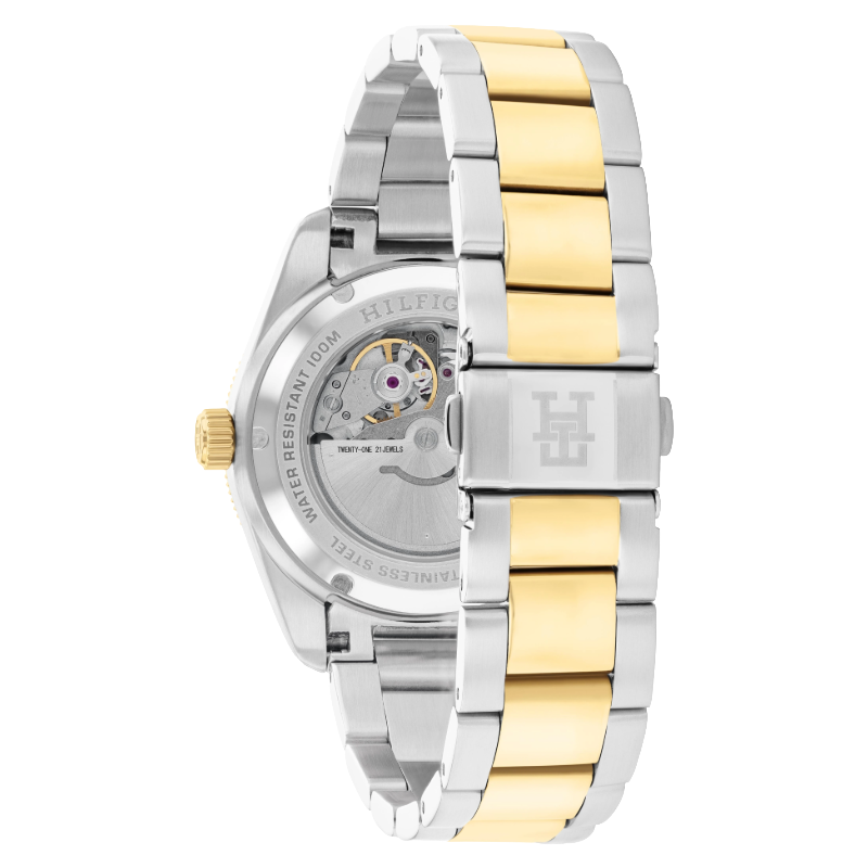 Tommy Hilfiger Mens Black & Gold Watch 1710552