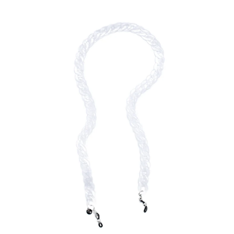 Coti Joen Crystal White Glasses Chain & Necklace