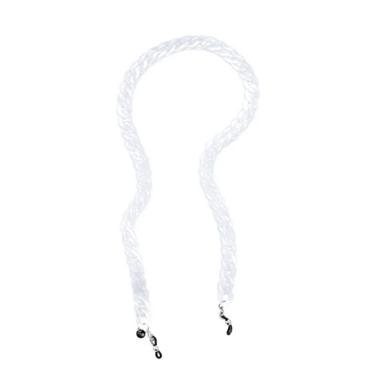 Coti Joen Crystal White Glasses Chain & Necklace