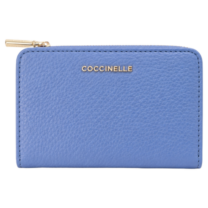 Coccinelle Women's Metallic Soft Leather Purse Azul Blue