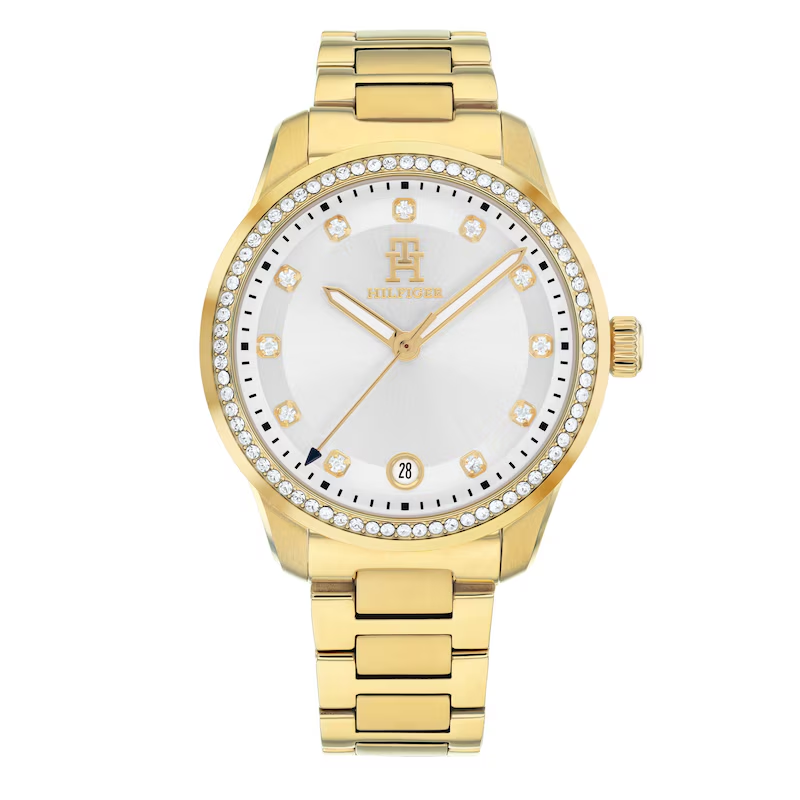 Tommy Hilfiger Women's Crystal Bezel Gold Tone Watch 1782758