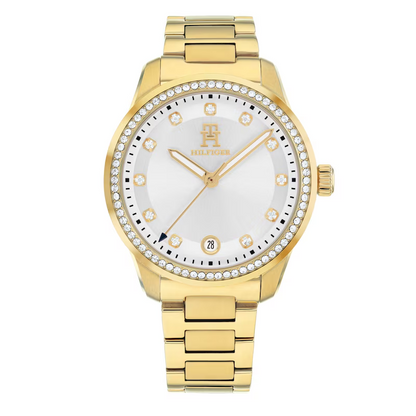 Tommy Hilfiger Women's Crystal Bezel Gold Tone Watch 1782758