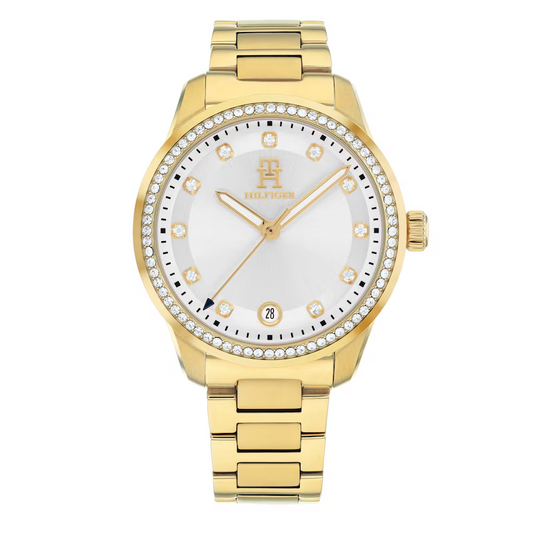 Tommy Hilfiger Women's Crystal Bezel Gold Tone Watch 1782758
