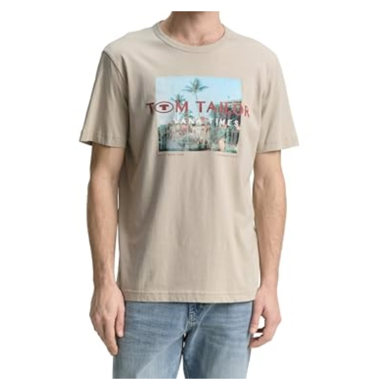 Tom Tailor Spring Journey Print Men's Cotton T-Shirt