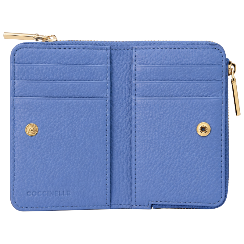 Coccinelle Women's Metallic Soft Leather Purse Azul Blue