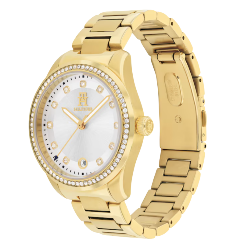 Tommy Hilfiger Women's Crystal Bezel Gold Tone Watch 1782758