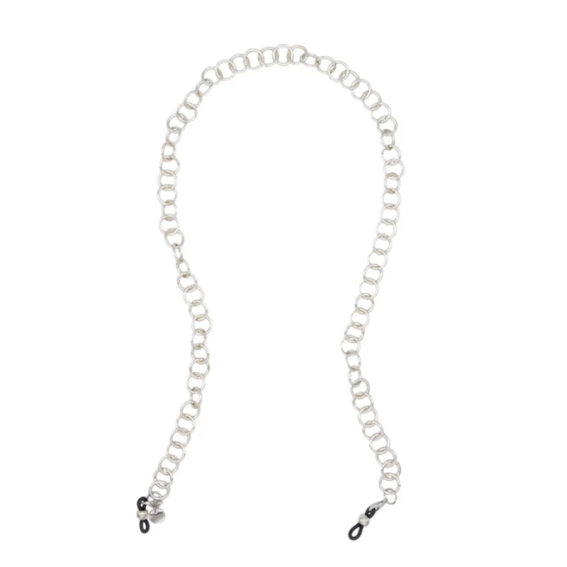 Shiny Silver Aluminium Glasses Chain & Necklace
