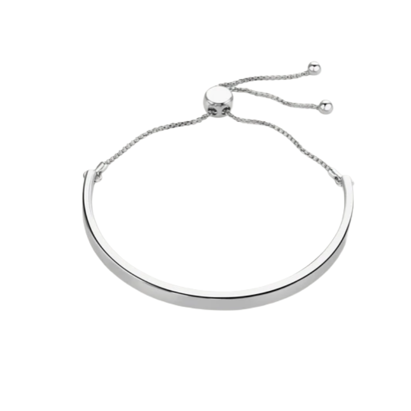 Buckley London Silver Adjustable Bangle Bar Bracelet