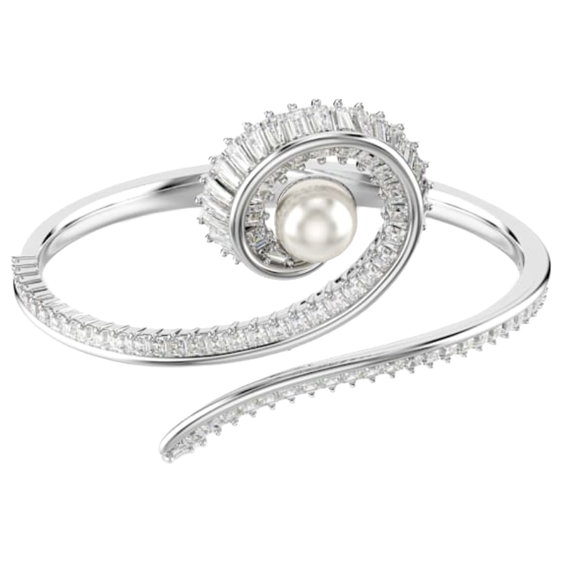 Swarovski Ariana Grande White Rhodium Plated Crystal Bangle Bracelet