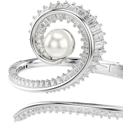 Swarovski Ariana Grande White Rhodium Plated Crystal Bangle Bracelet