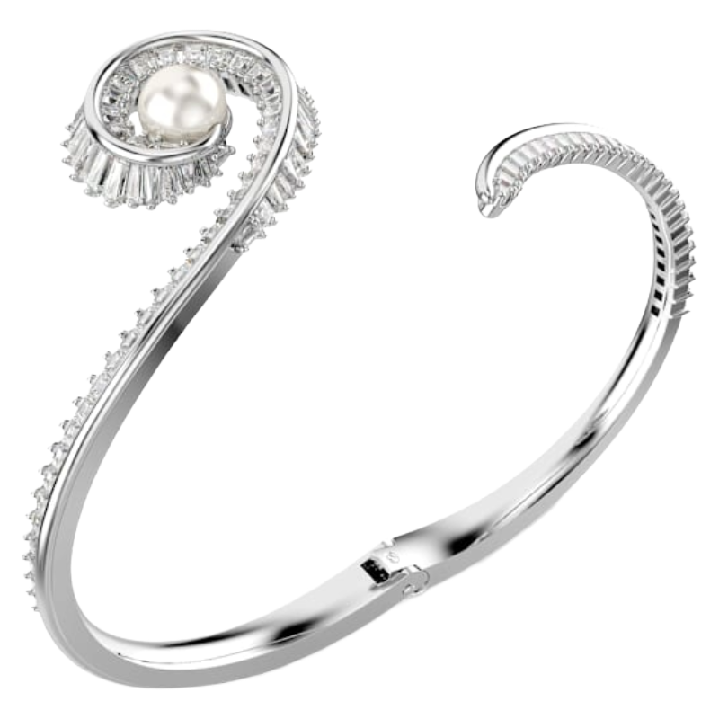 Swarovski Ariana Grande White Rhodium Plated Crystal Bangle Bracelet
