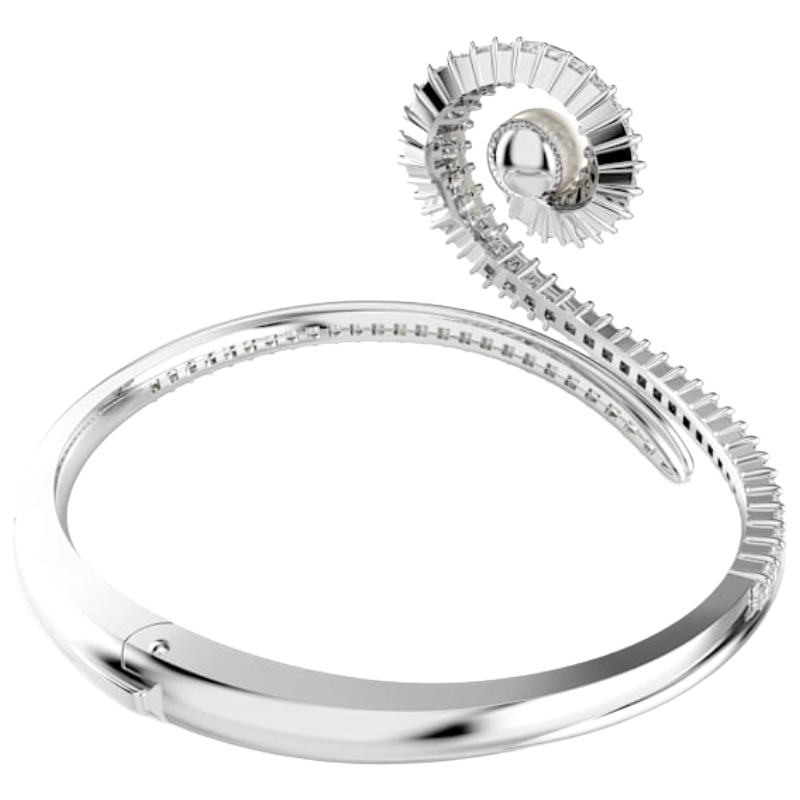 Swarovski Ariana Grande White Rhodium Plated Crystal Bangle Bracelet