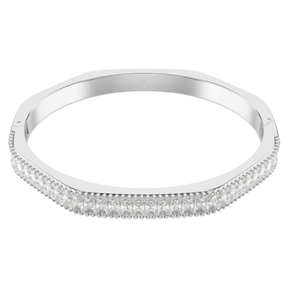 Swarovski Matrix Bangle Baguette cut, Octagon shape, Rhodium plated