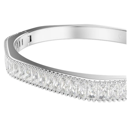 Swarovski Matrix Bangle Baguette cut, Octagon shape, Rhodium plated