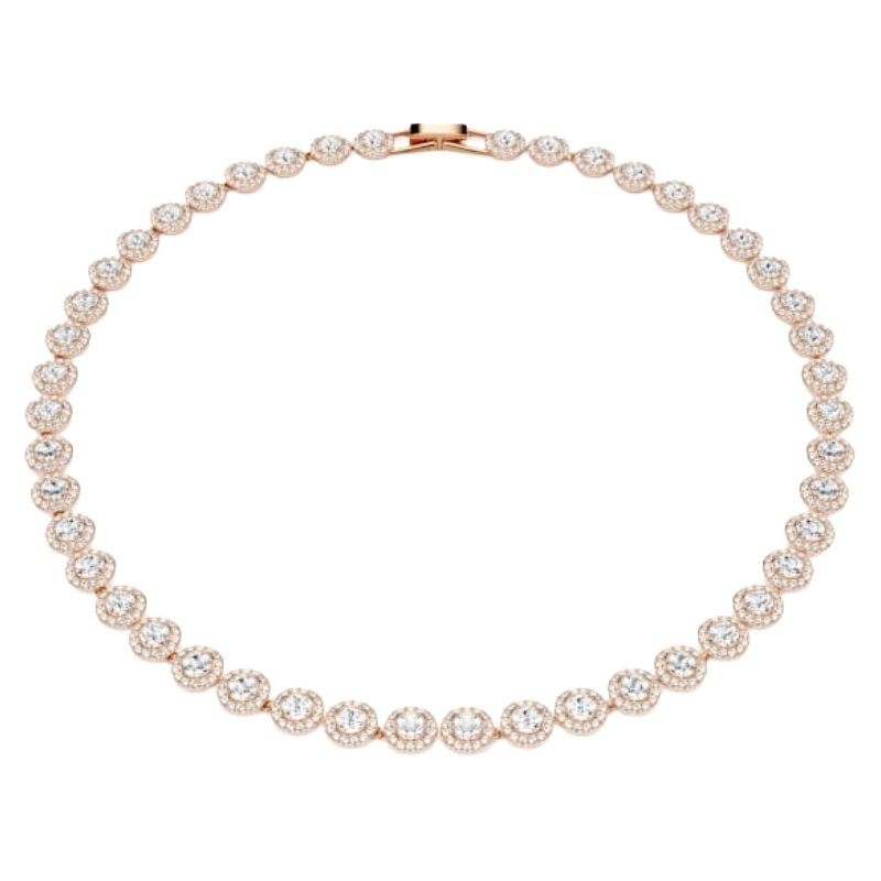 Swarovski Una Angelic Necklace, Medium, 18K Rose Gold finish