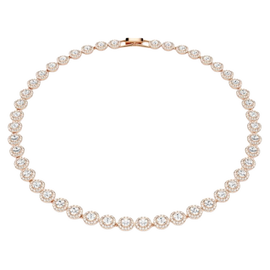 Swarovski Una Angelic Necklace, Medium, 18K Rose Gold finish