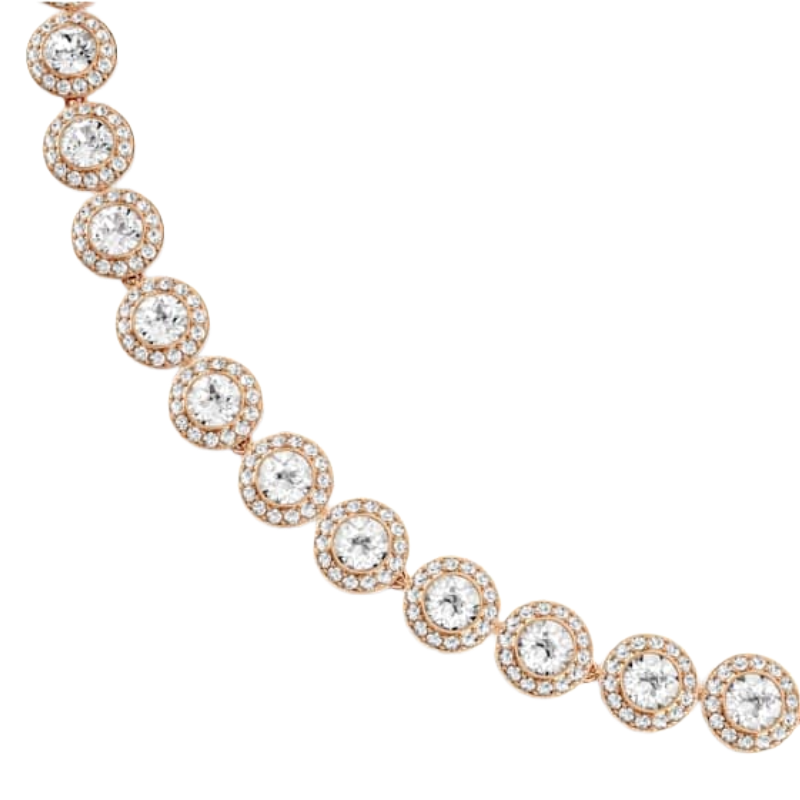 Swarovski Una Angelic Necklace, Medium, 18K Rose Gold finish