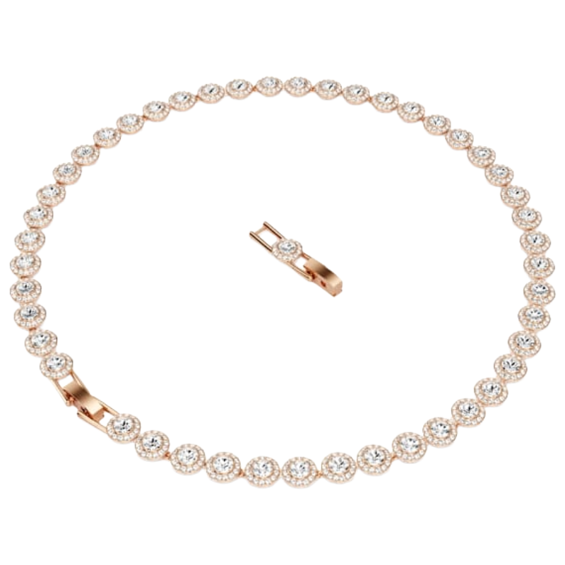 Swarovski Una Angelic Necklace, Medium, 18K Rose Gold finish