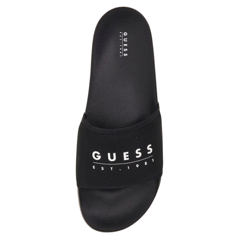 Guess Men's Tokyom logo-script Sandal's Black