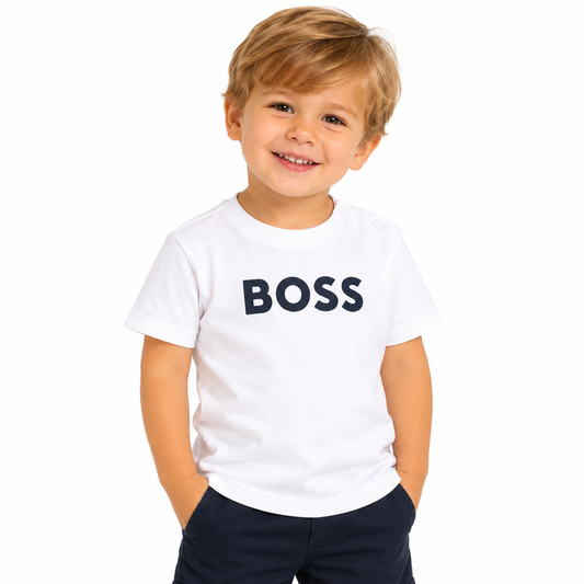 Hugo Boss White Logo Kids T-Shirt