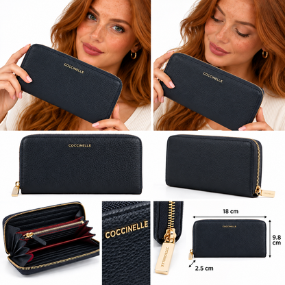 Coccinelle Women's Metallic Soft Purse Midnight Blue