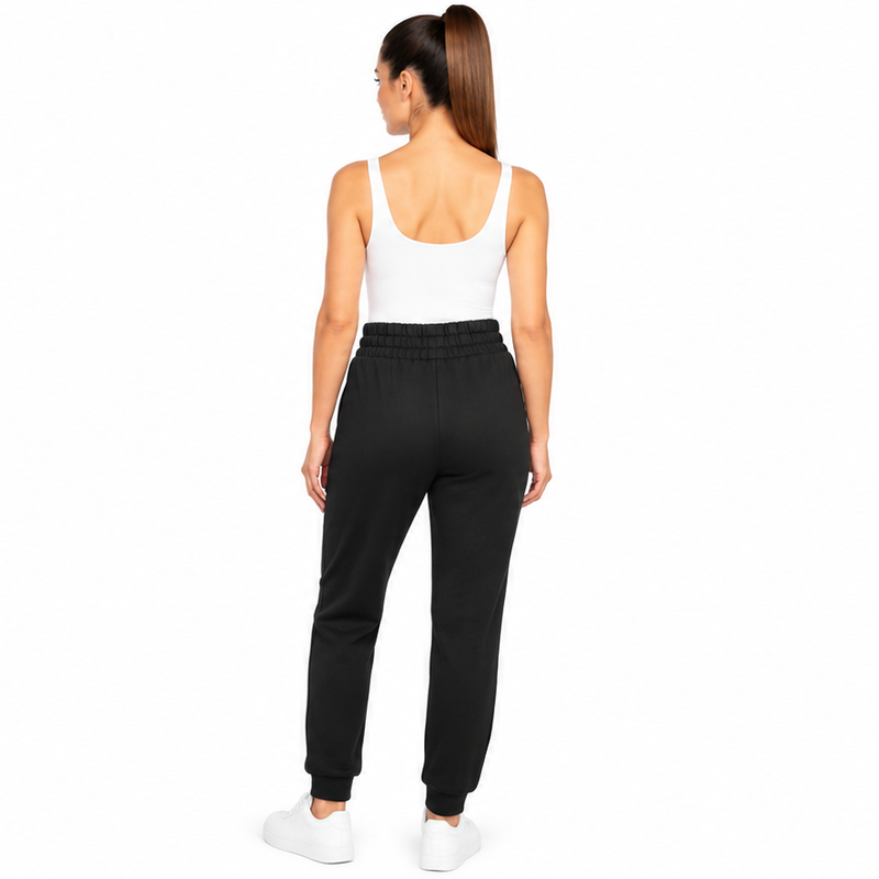 Victoria's Secret Cuffed Womens Black Fleece Joggers - Medium