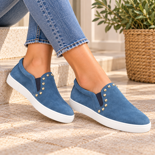 Salvatore Ferragamo Shoes Spargi Cypress Tr Suede Calf Blue Women's