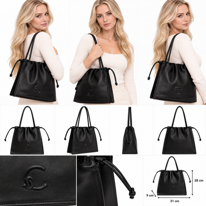 Coccinelle Dulse Leather Handbag Black