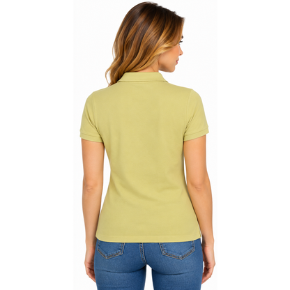 Ralph Lauren Polo Slim Fit Stretch Shirt Yellow Women's
