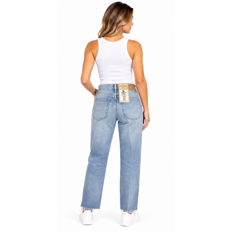 Ralph Lauren Polo High-Rise Relaxed Straight Crop Jeans Blue Women's