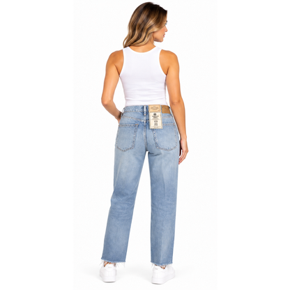 Ralph Lauren Polo High-Rise Relaxed Straight Crop Jeans Blue Women's
