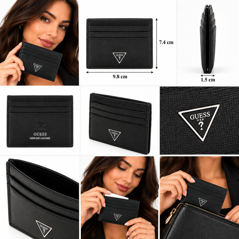 Guess Men's Certosa Saffiano Credit Card Holder