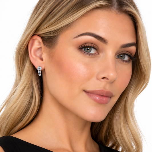 Swarovski Crystal Stud Earrings By Dyrberg/Kern