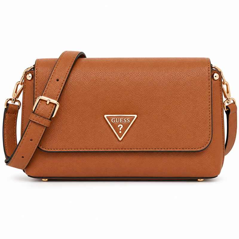 Guess Womens Meridian II Crossbody Bag Cognac BG697420
